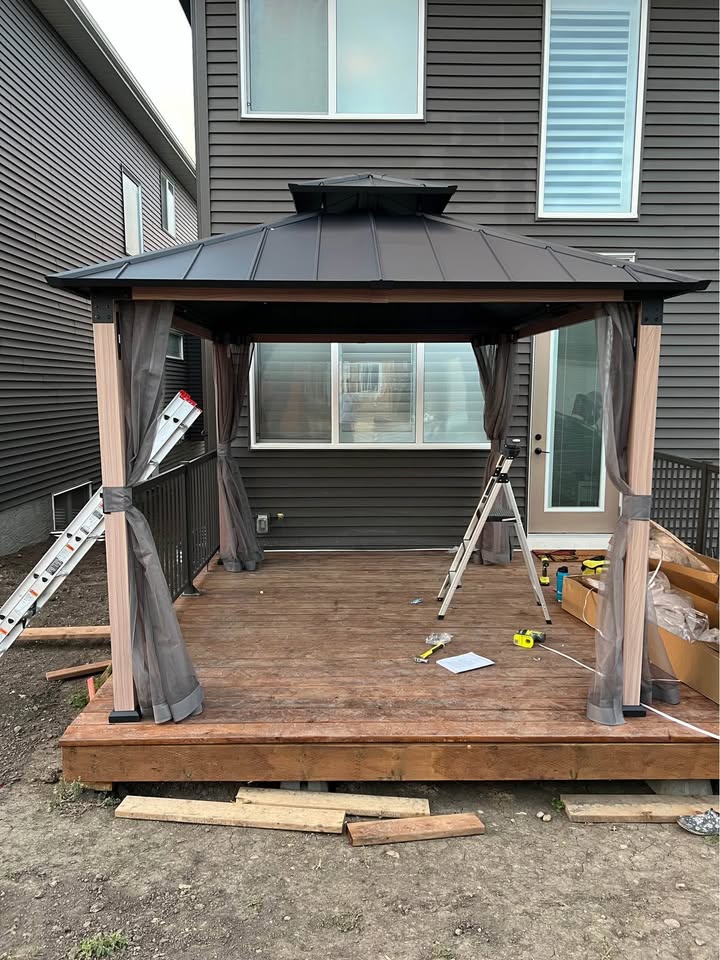 Gazebo extérieur avec finition haut de gamme